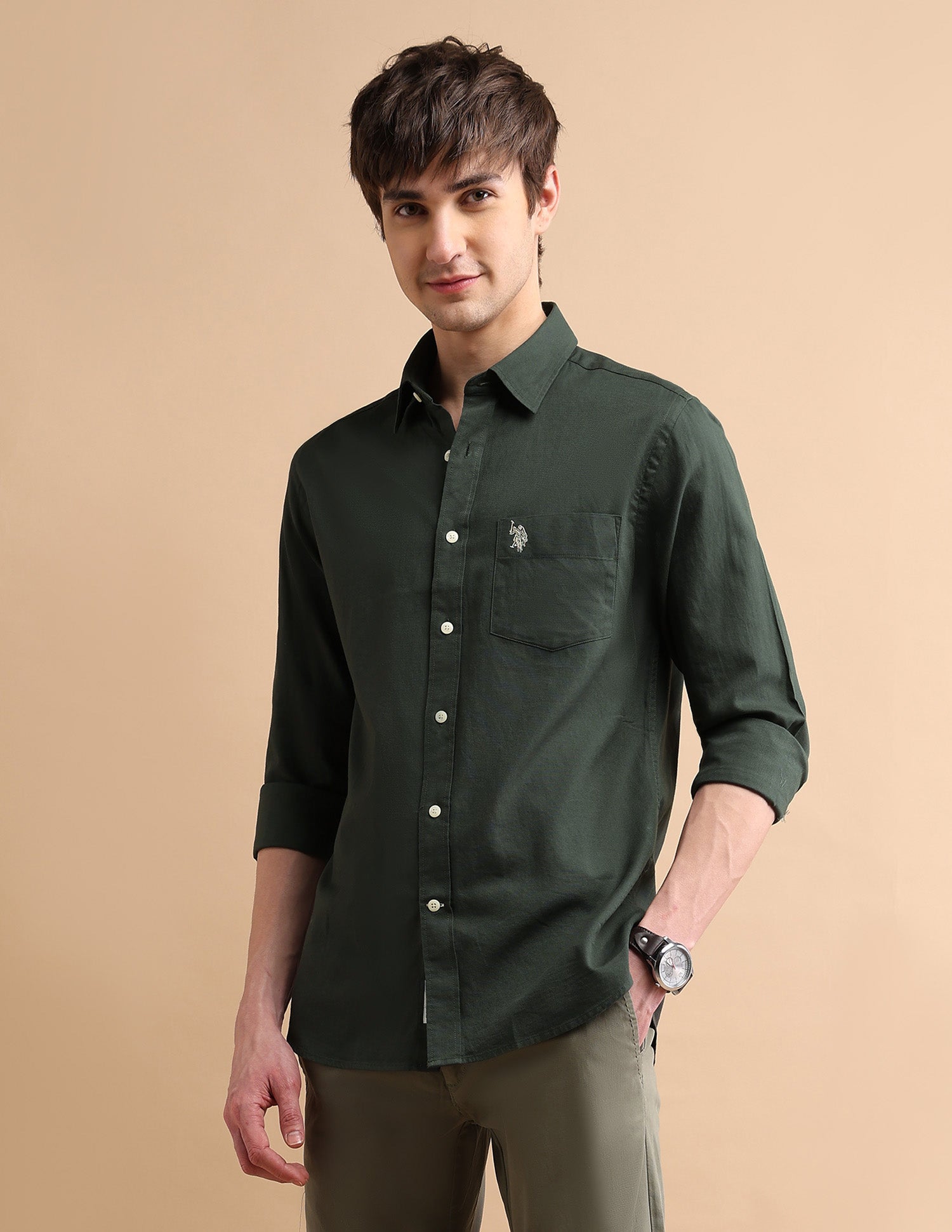 Cotton dobby shirt